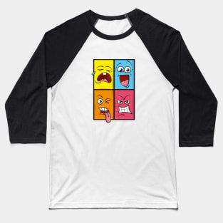 emoji faces Baseball T-Shirt